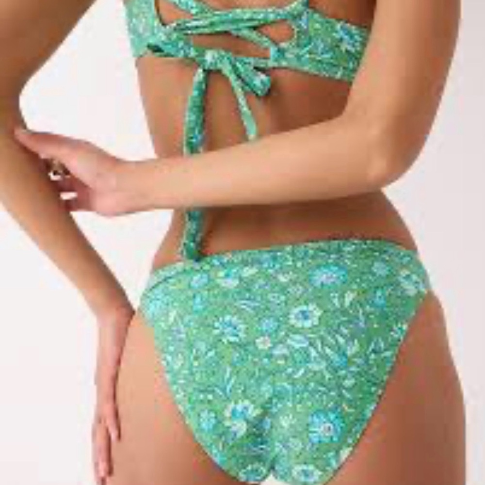 J. Crew Green Floral Bikini Set - Picture 2 of 12
